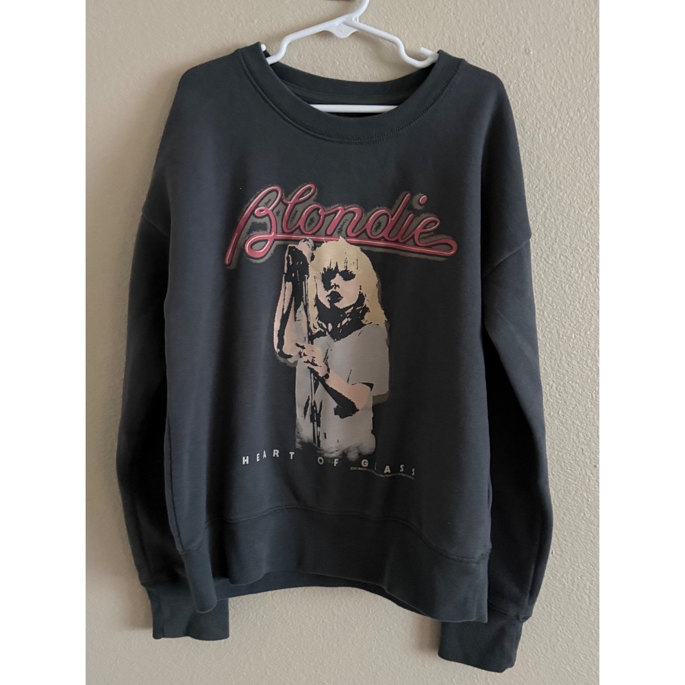 Abercrombie Kids Blondie Heart of Glass Graphic Sweatshirt Grey Size 9/10